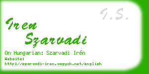 iren szarvadi business card